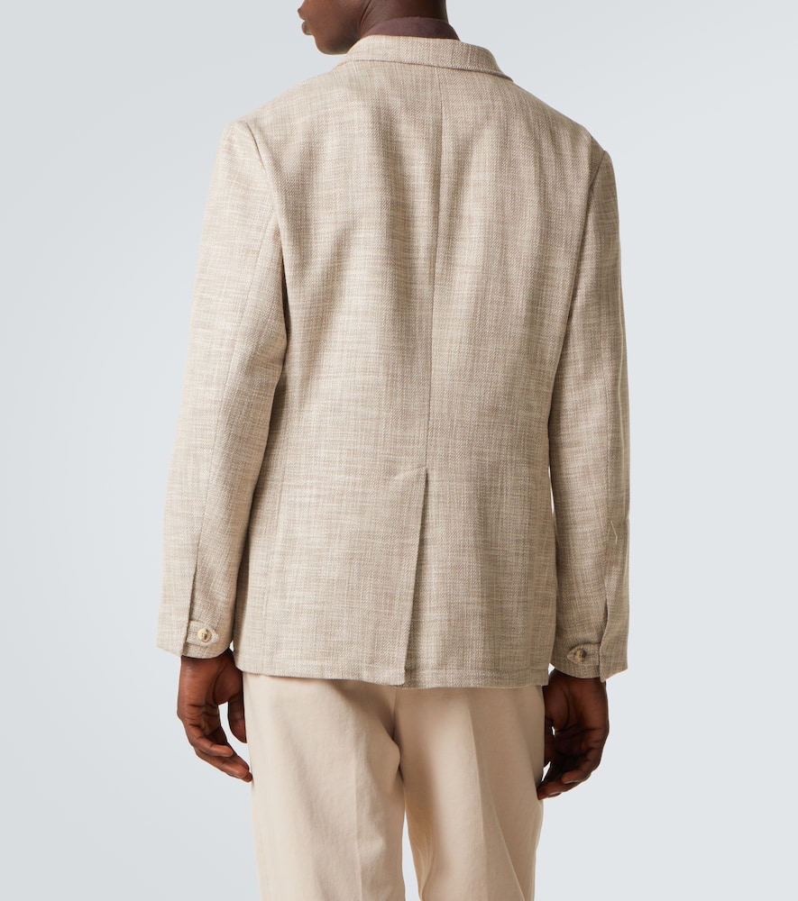 Cotton, wool, and silk blazer