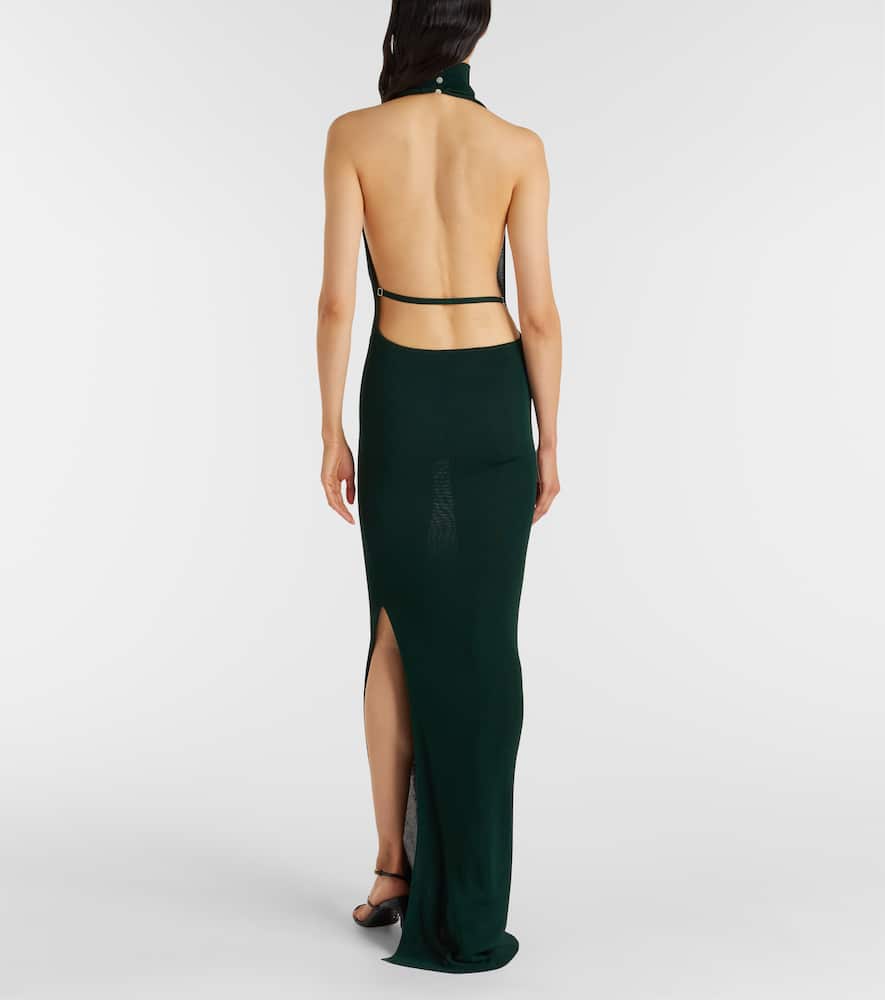 Draped jersey gown