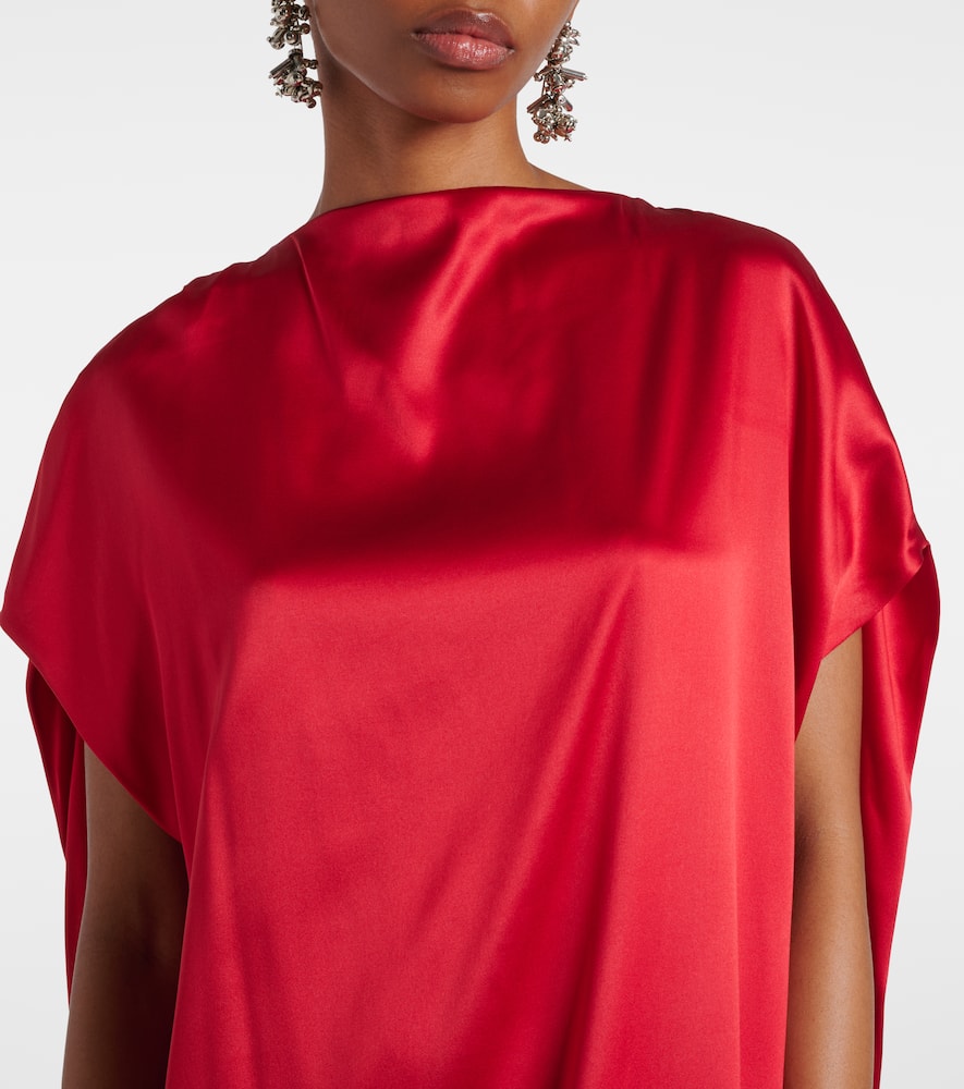 Silk-blend satin gown