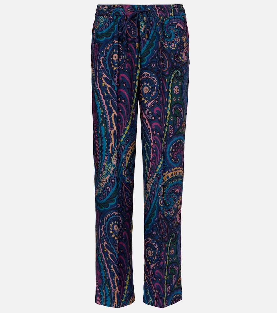Printed straight pants