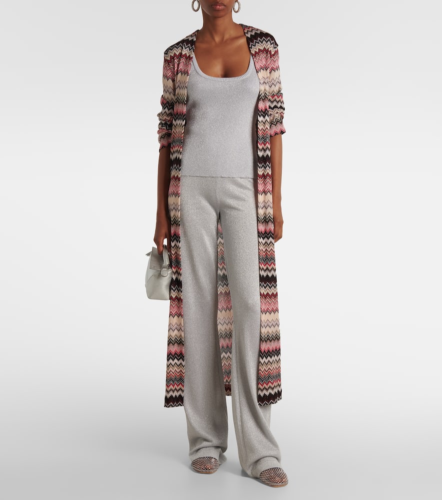 Lamé straight pants