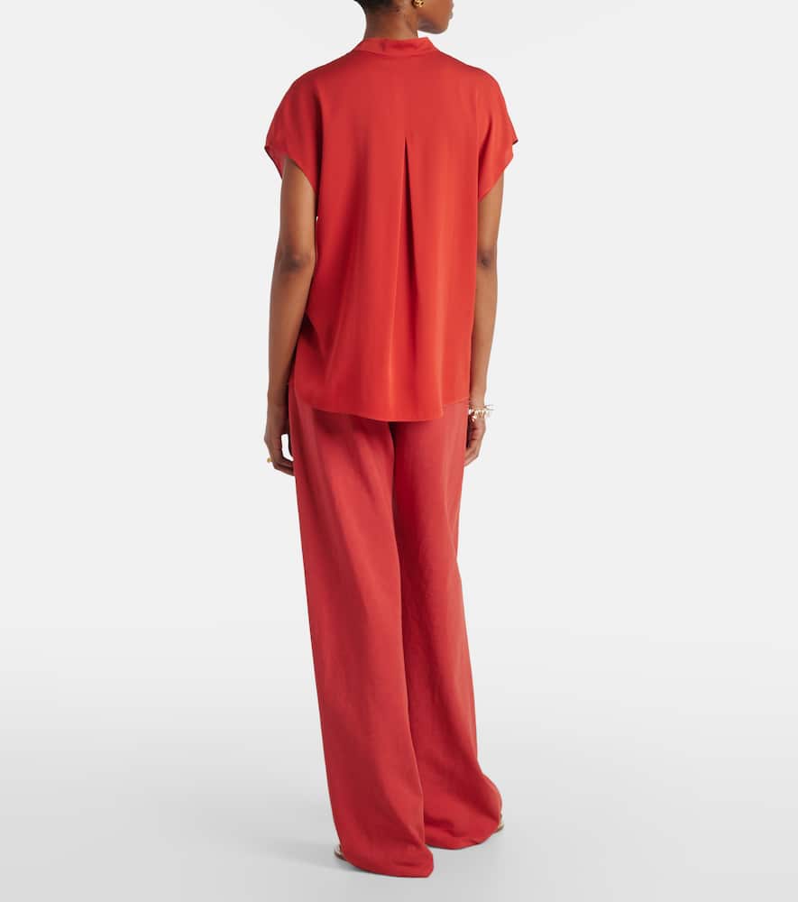Silk-blend blouse