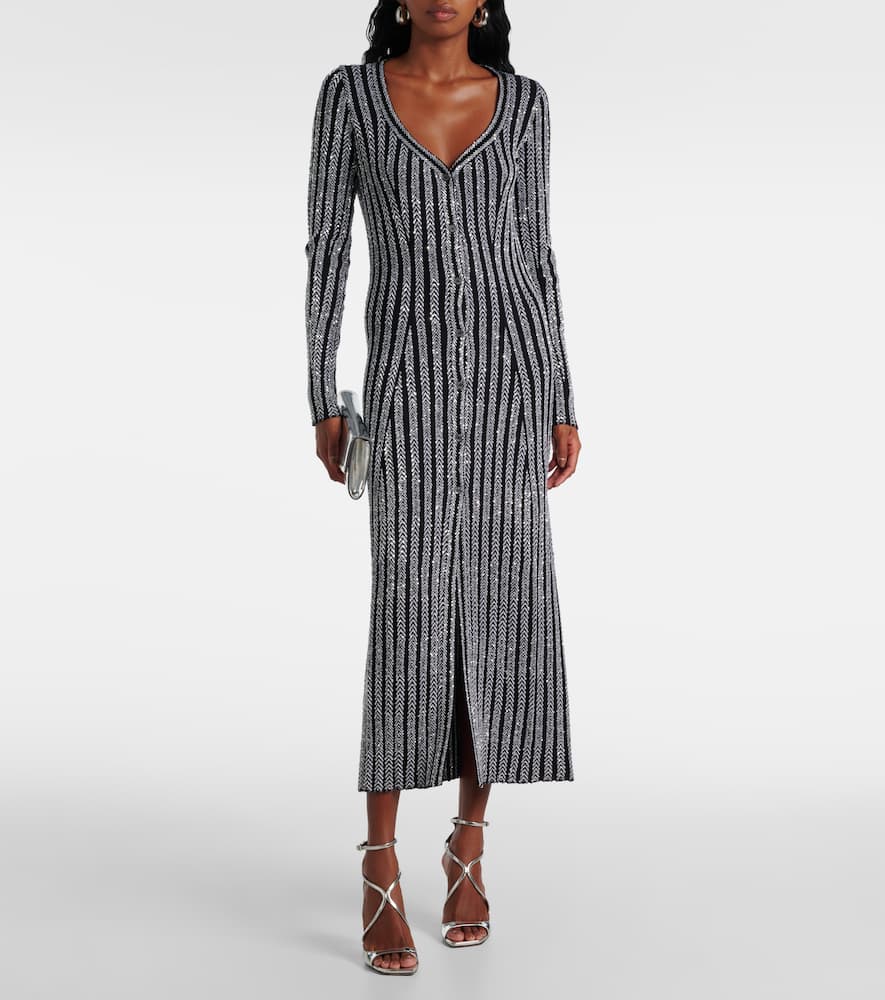 Lamé midi dress