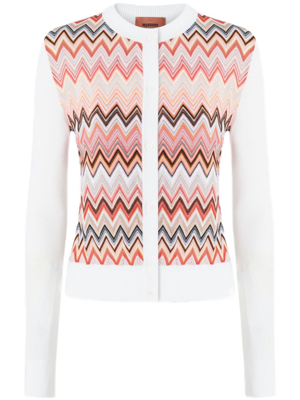 Chevron-insert cardigan - Black