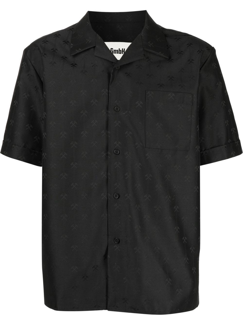 All-over logo print shirt - Black