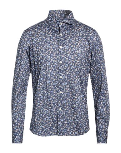 Man Shirt Midnight blue Size 17 Cotton