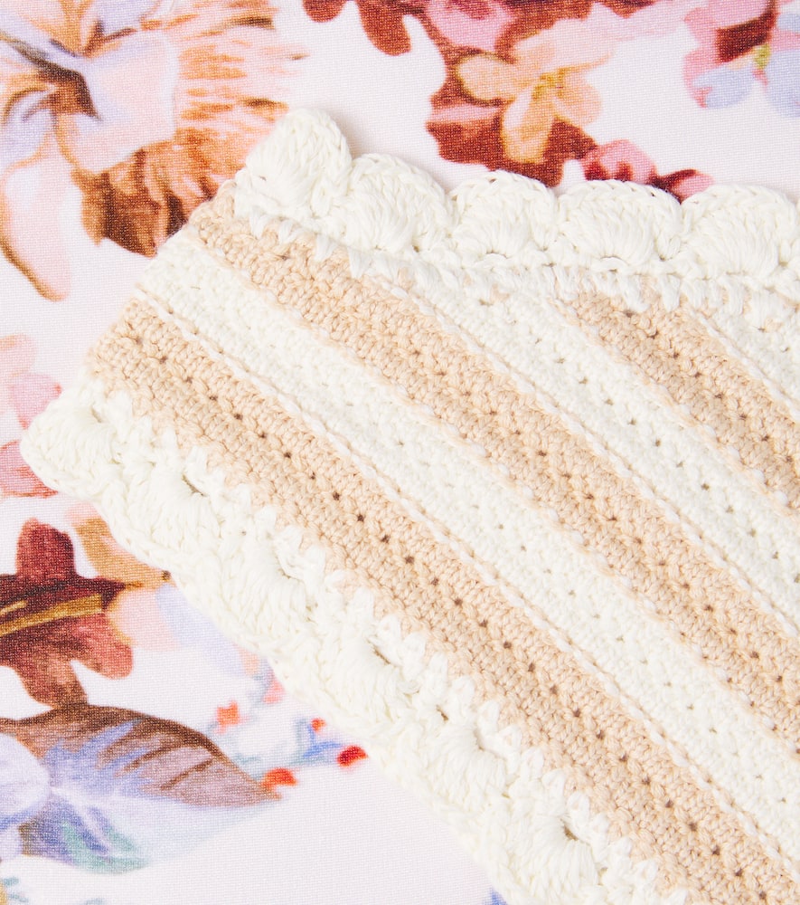 Awaken crochet floral bikini