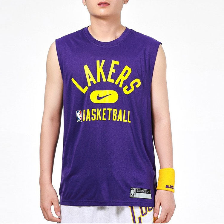 NBA Dri-FIT Los Angeles Lakers Basketball Training Sports Sleeveless Purple