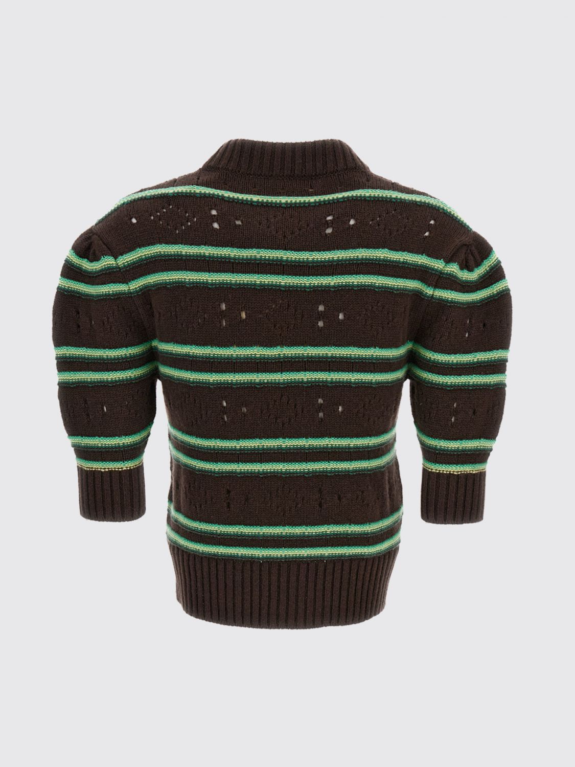 Cashmere Perforated Short Sleeve Sweater