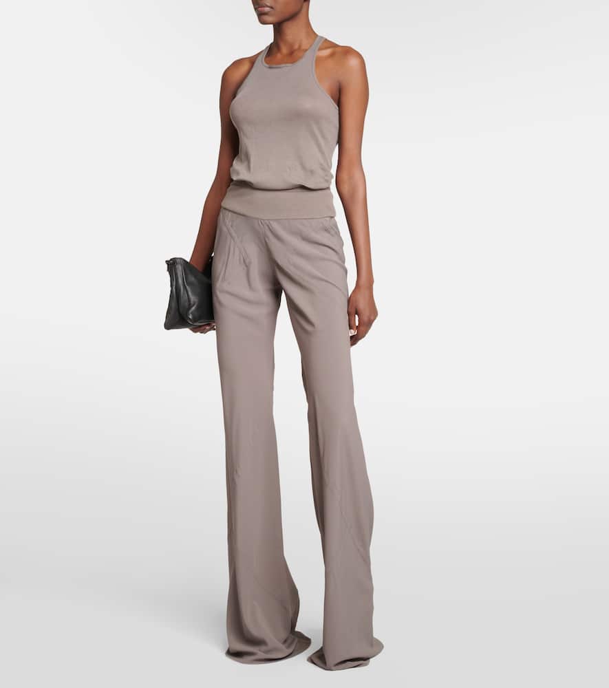 Crêpe wide-leg pants