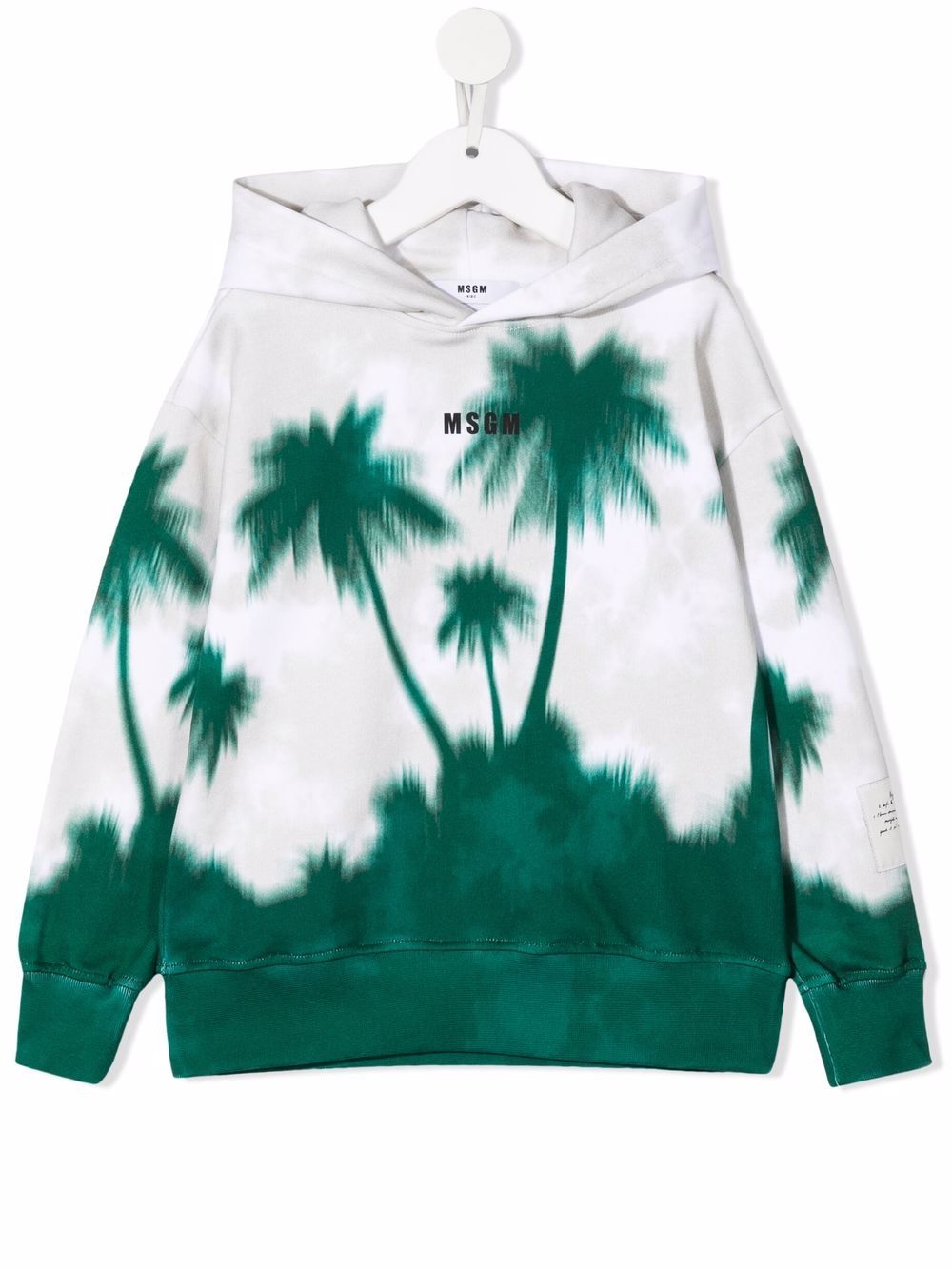 Palm tree-print hoodie - Green