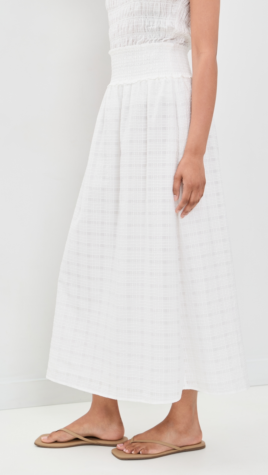 The Delphine Nap Skirt White