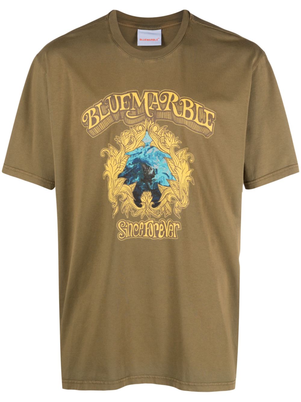 Logo-print cotton T-shirt - Yellow