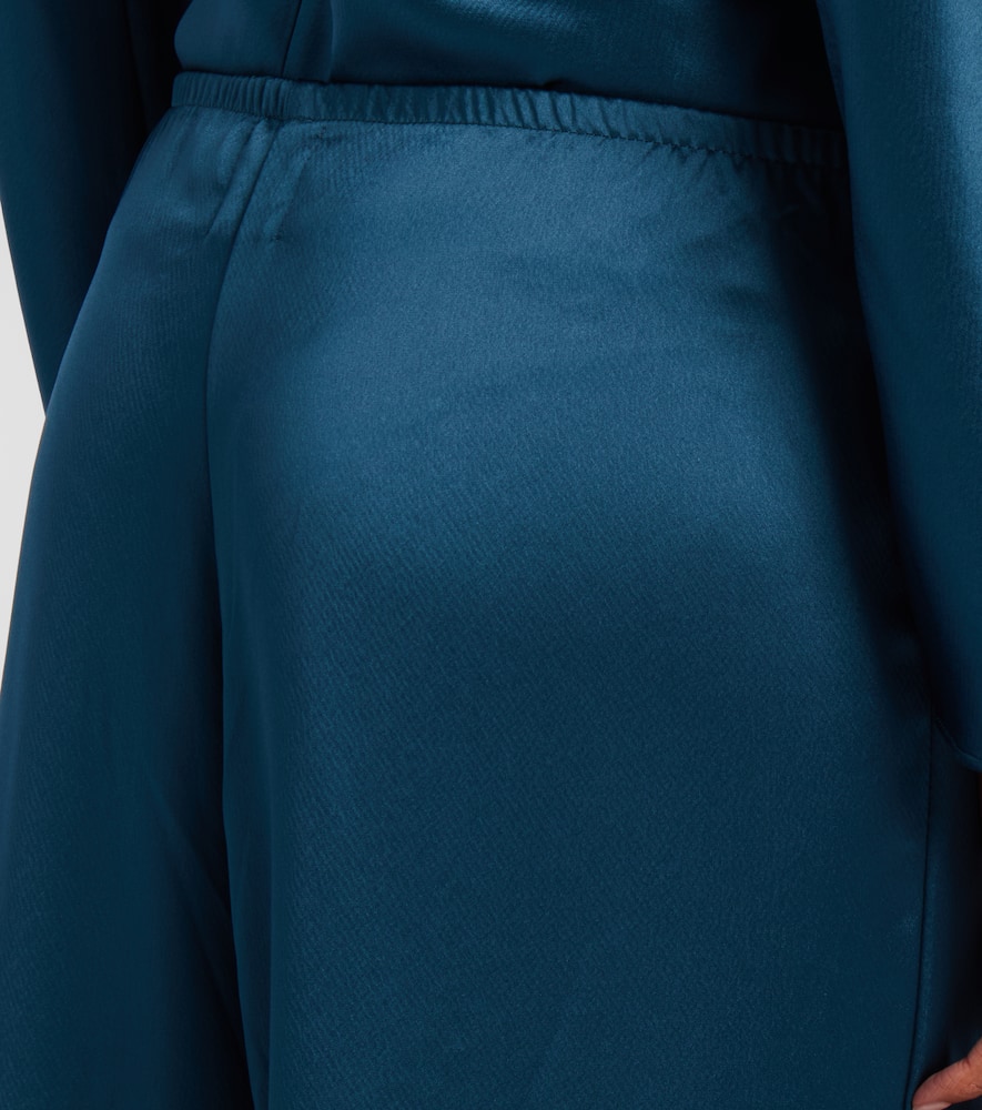Barb satin wide-leg pants