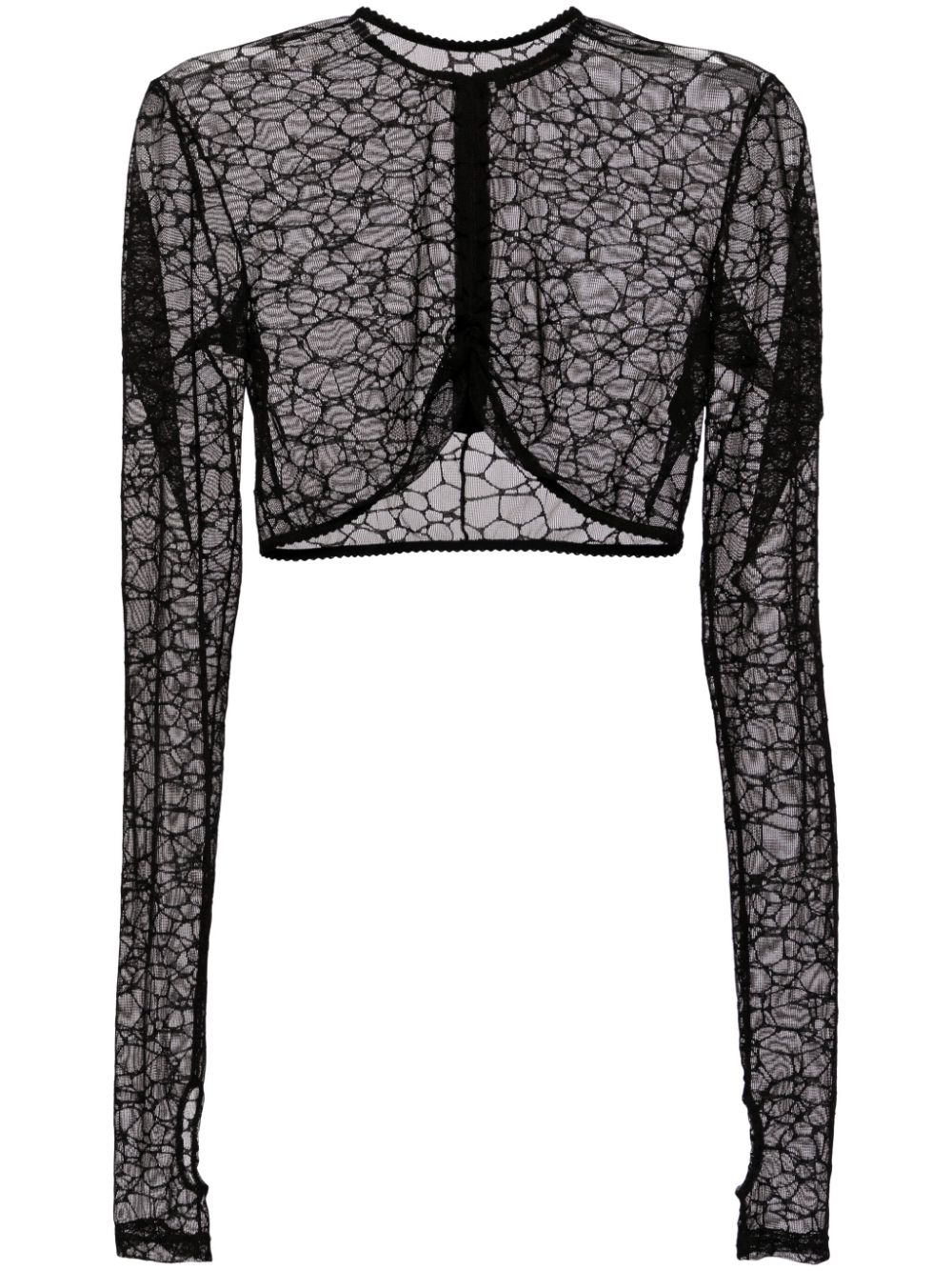 Crystalline cropped top - Black
