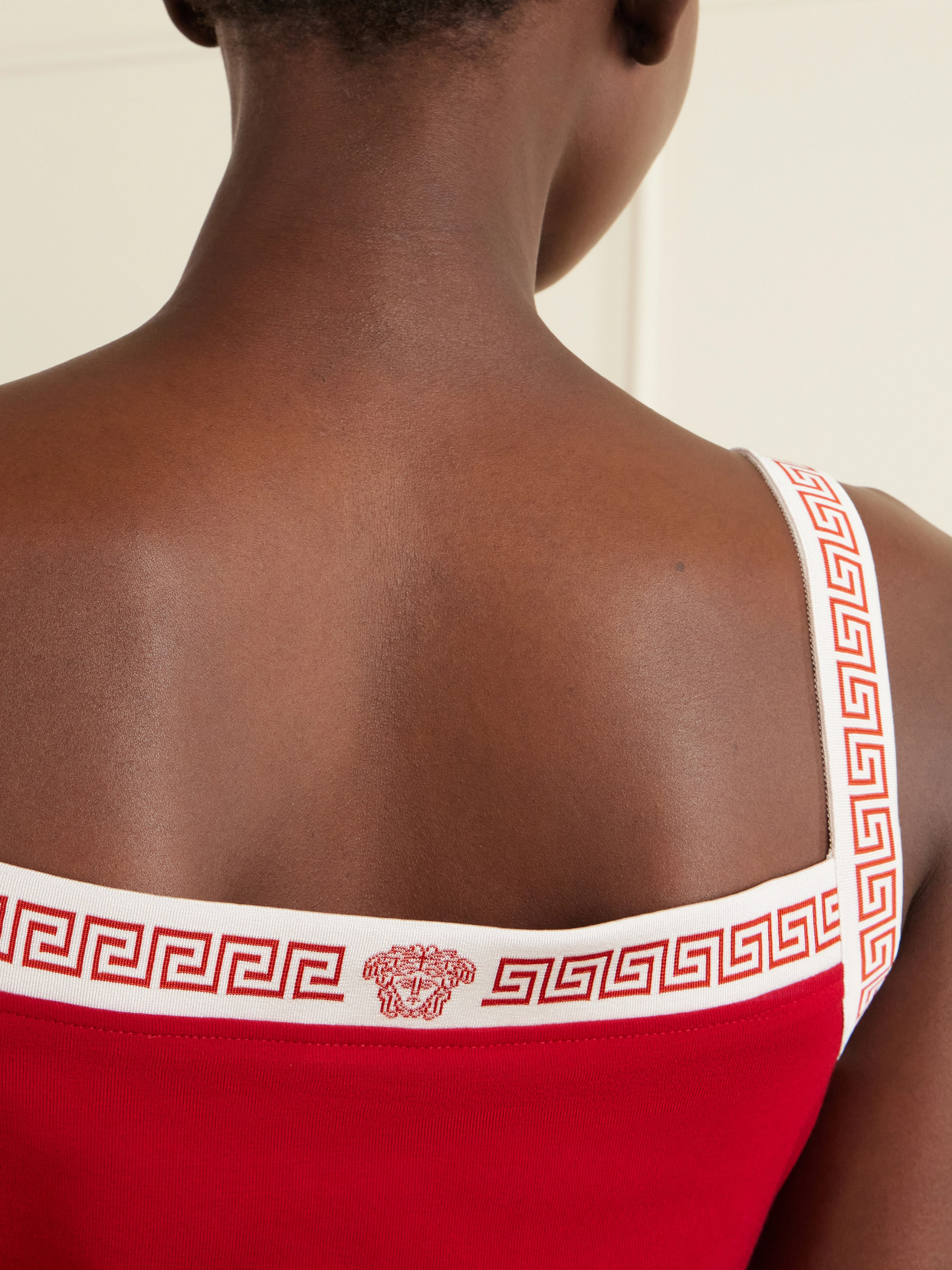 Logo-jacquard Cotton-jersey Mini Dress - Red