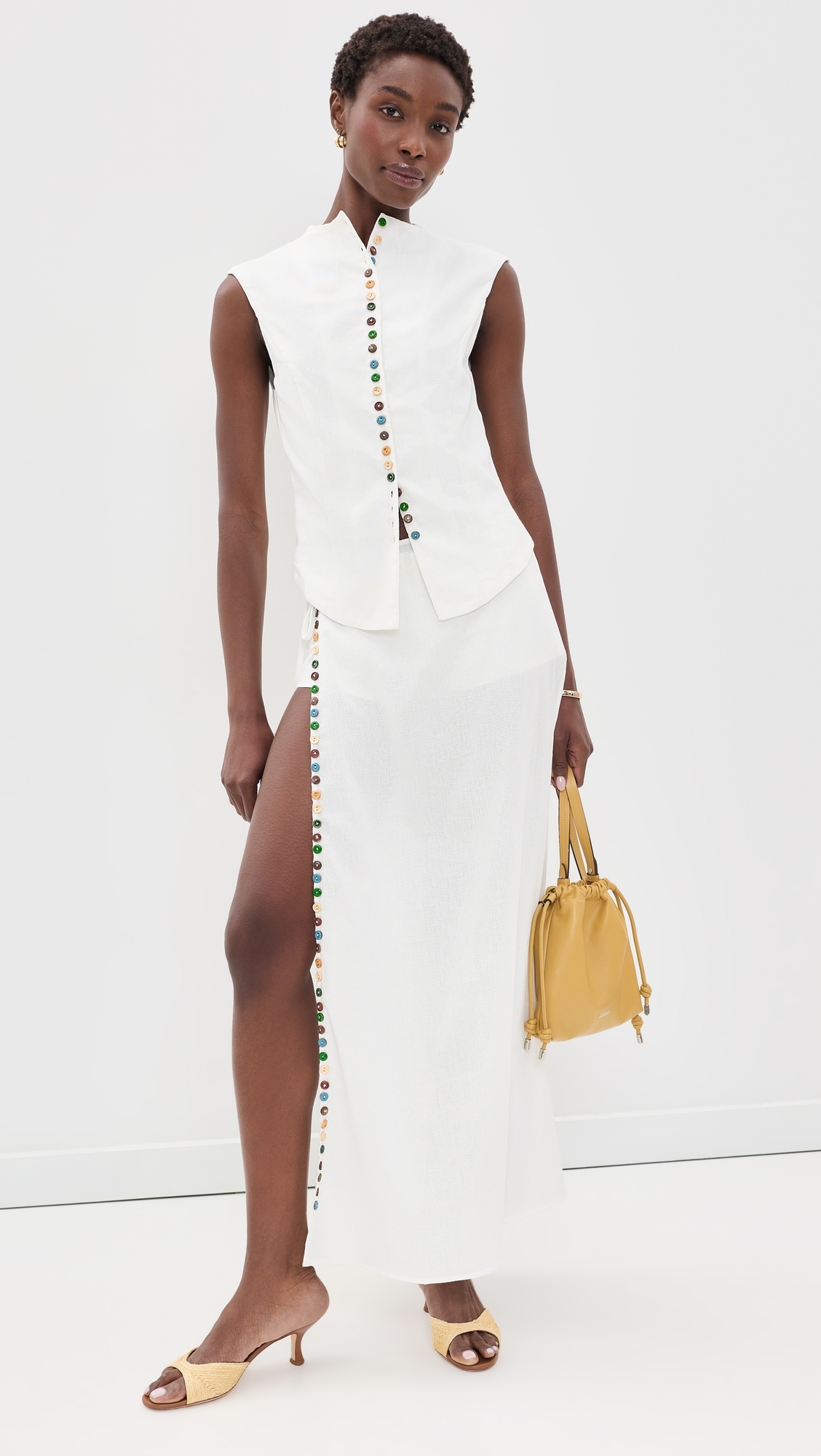 Romy Linen Skort Off White