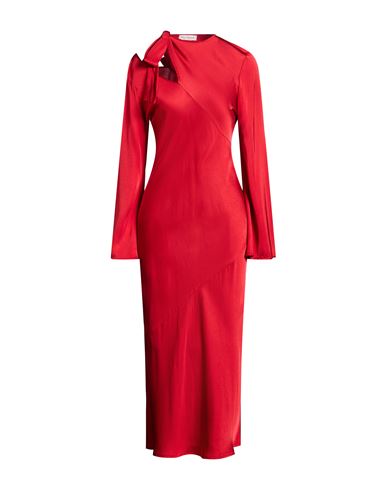 Woman Maxi dress Red Size 10 Viscose