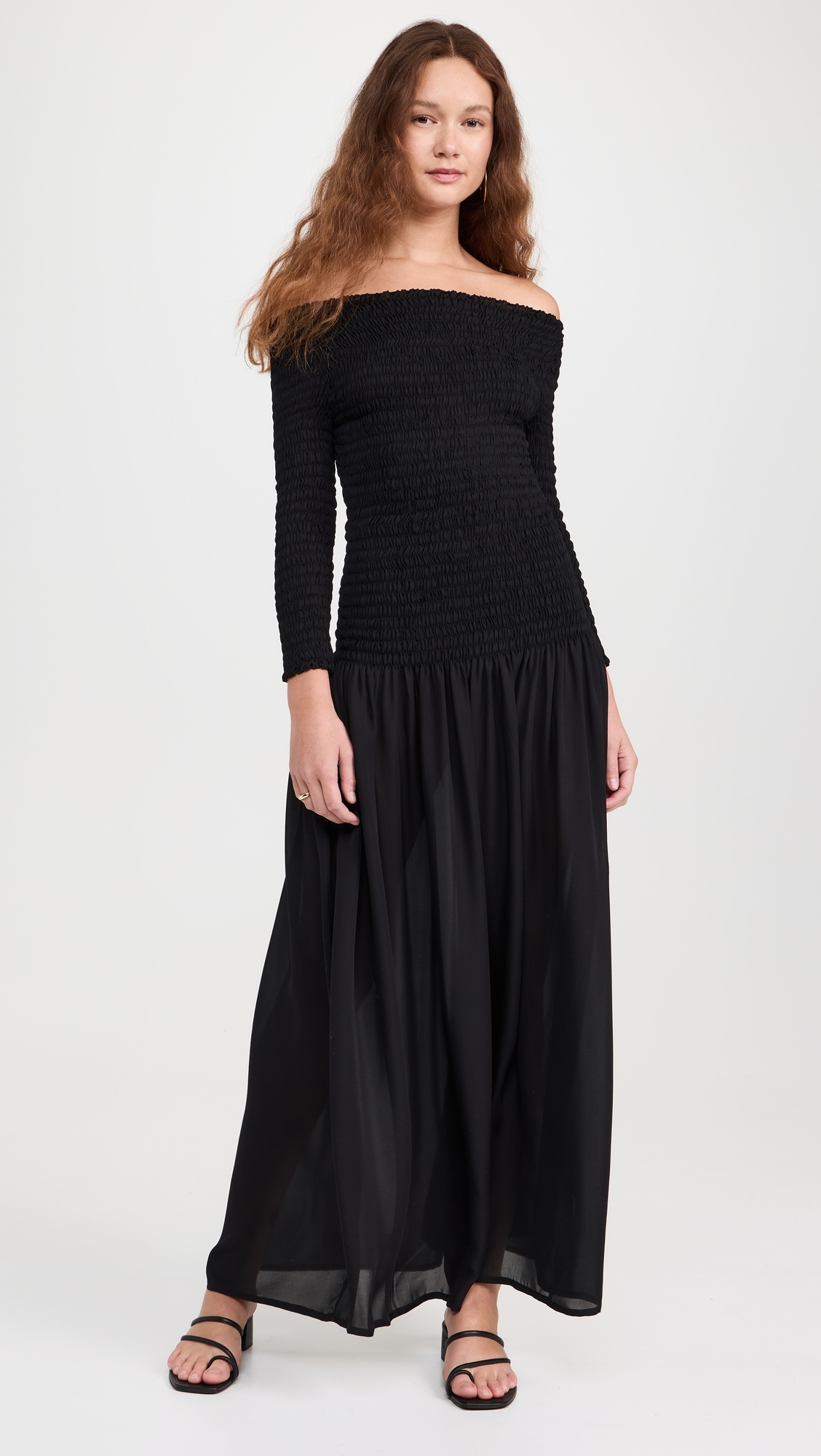 Amandine Silk Maxi Dress Black