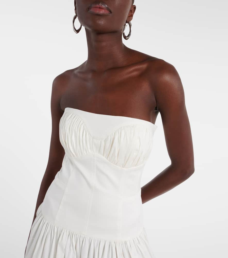 Lauryn strapless cotton midi dress