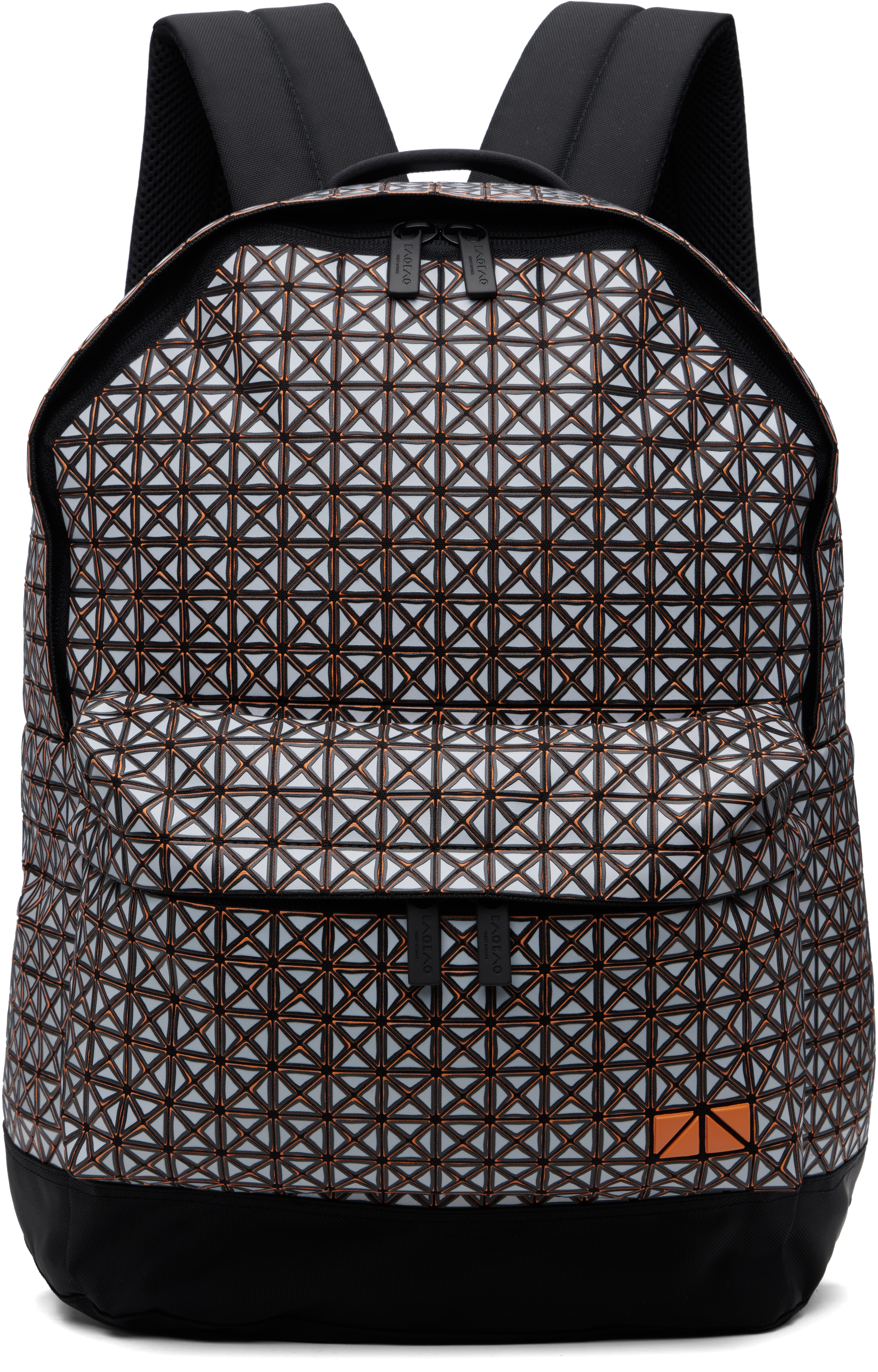BAO BAO ISSEY MIYAKE Gray & Orange Rough Backpack
