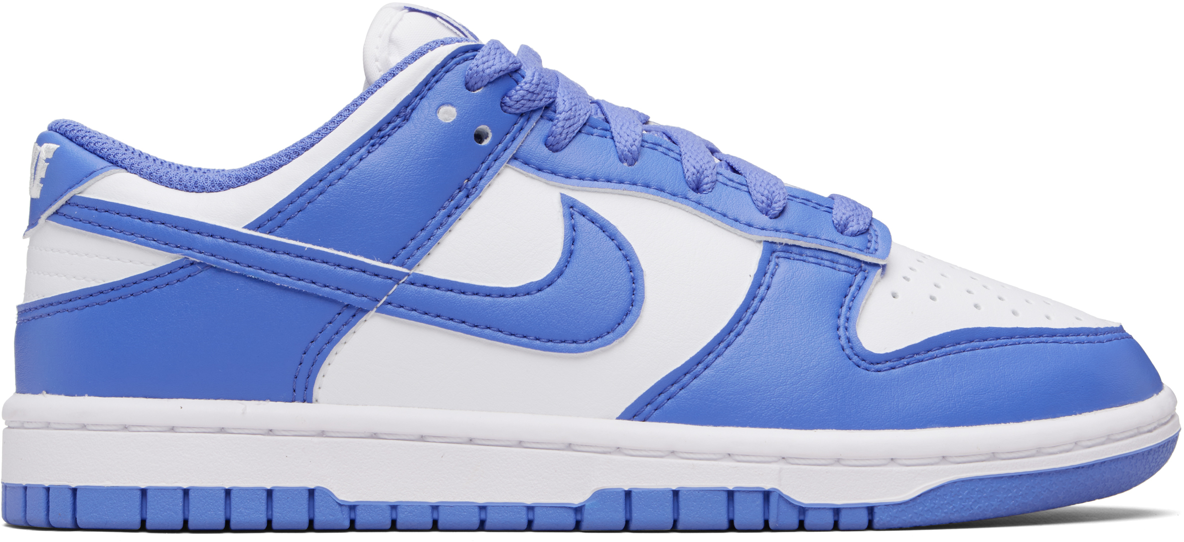 White & Purple Dunk Low Sneakers
