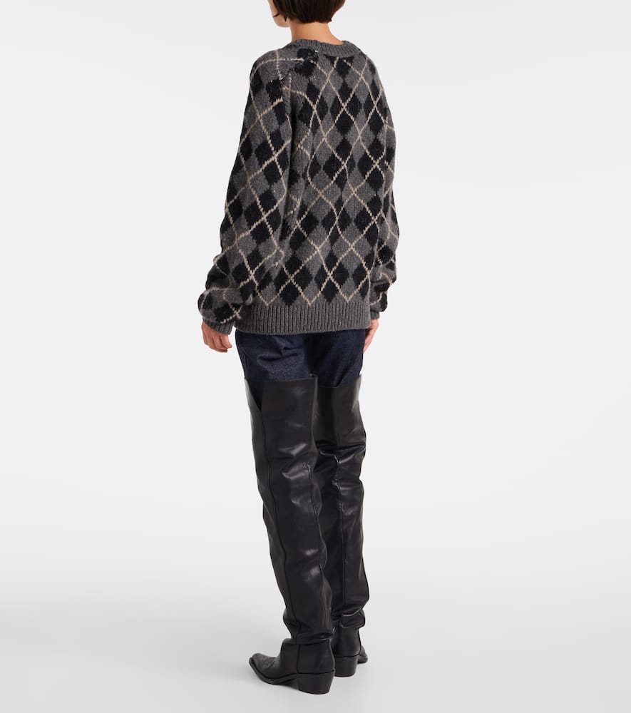 Pratt argyle cashmere sweater