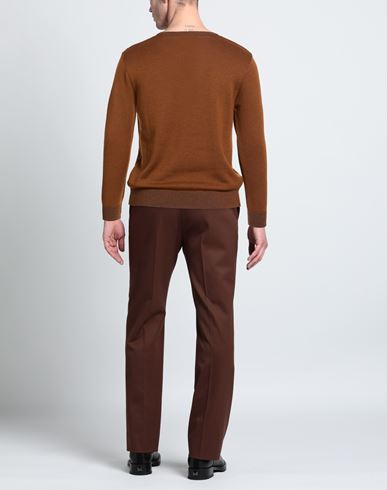 Montechiaro Man Sweater Brown Size 40 Acrylic, Virgin Wool, Cotton