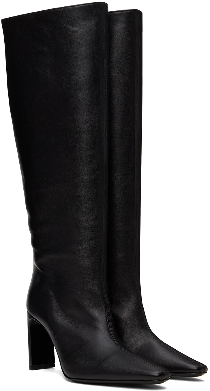 Staud Black Wally High Heel Tall Boots