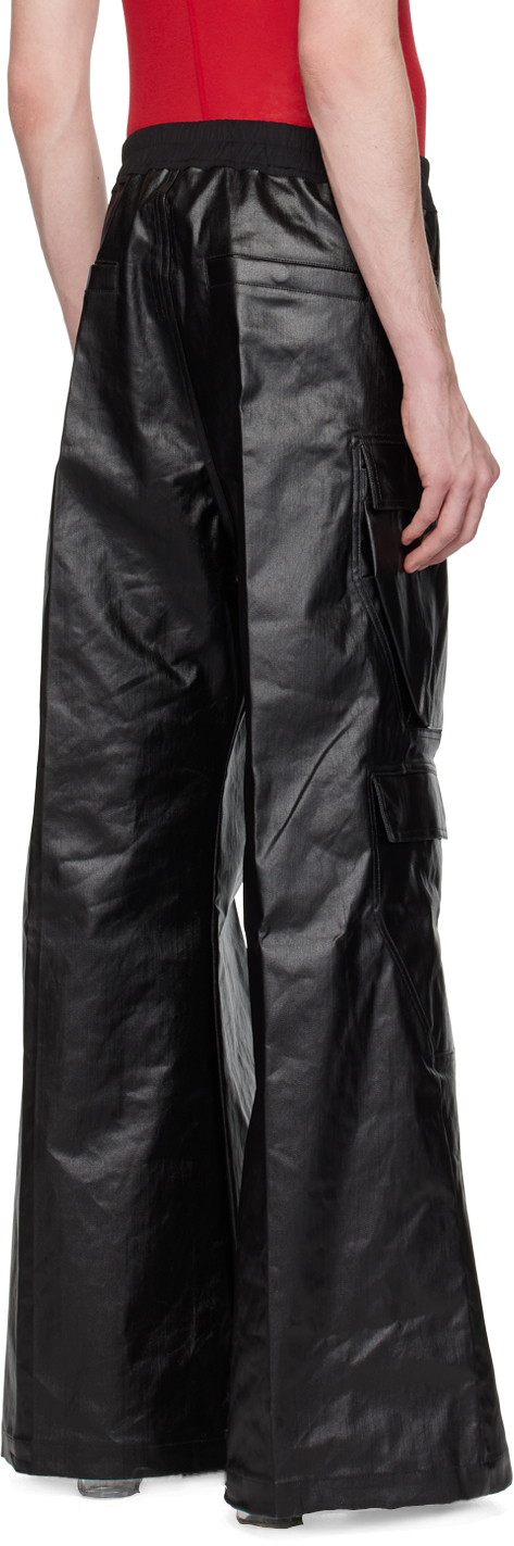 Rick Owens Black Cargobelas Denim Cargo Pants