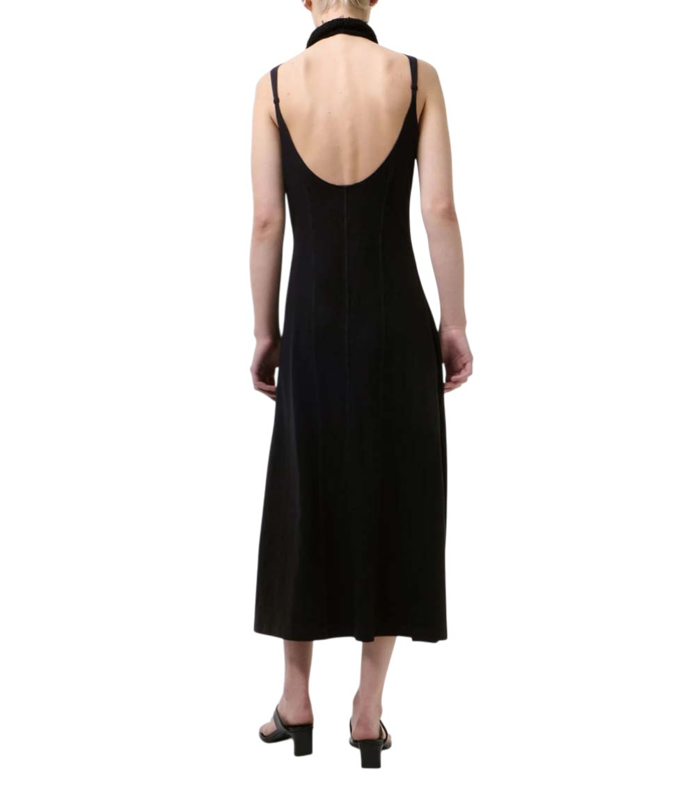 Our Legacy - backless scoop neck midi dress sleevele