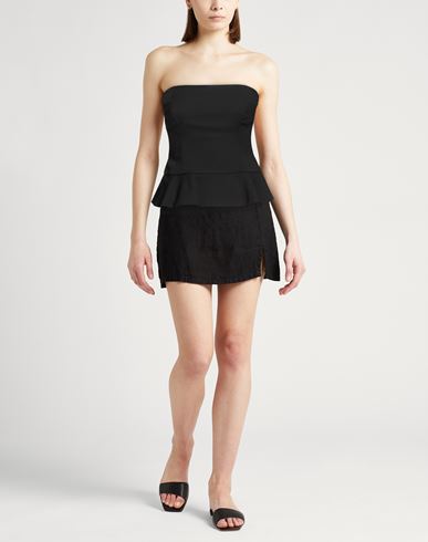 Woman Top Black Size 4 Polyester, Viscose, Elastane