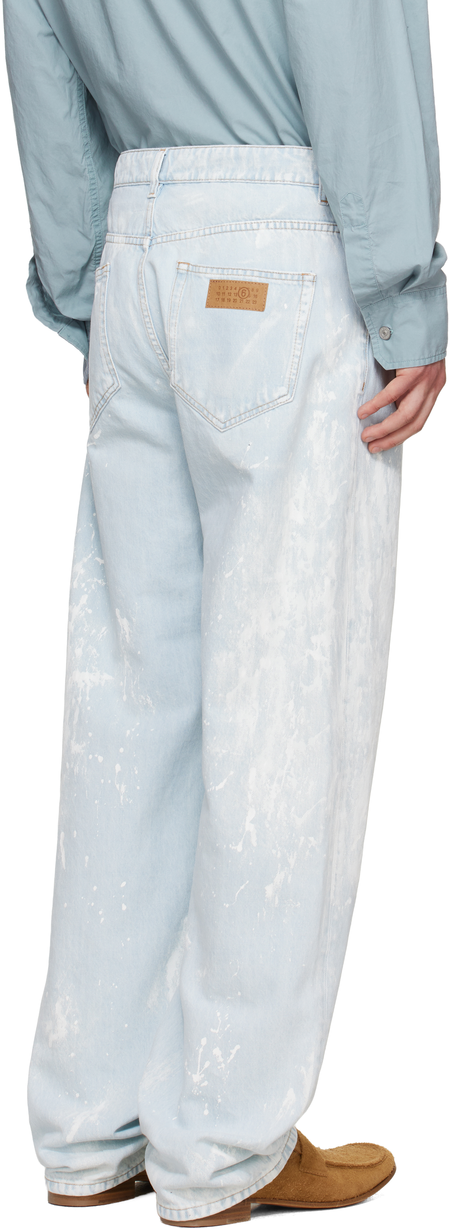 Blue Paint Splatter Jeans