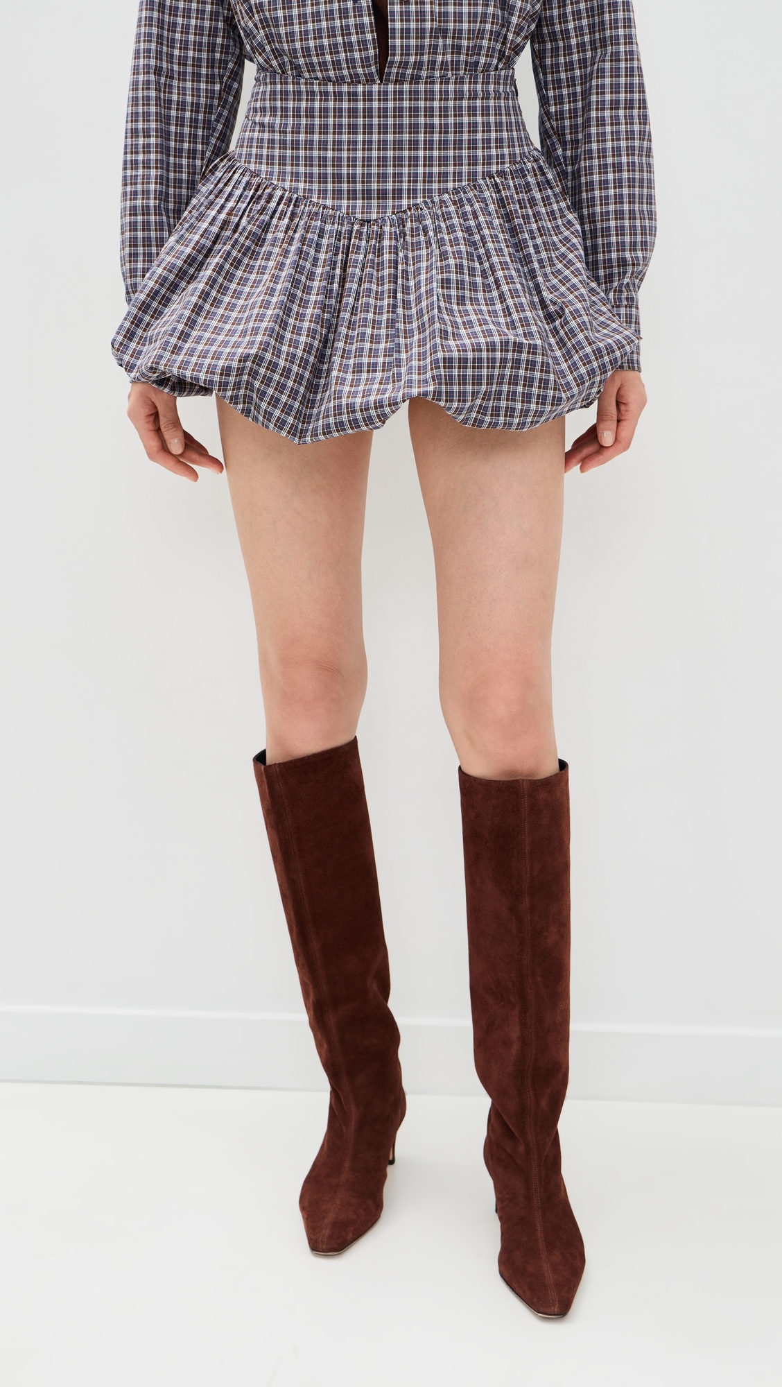 Zoe Skirt Chocolate Check