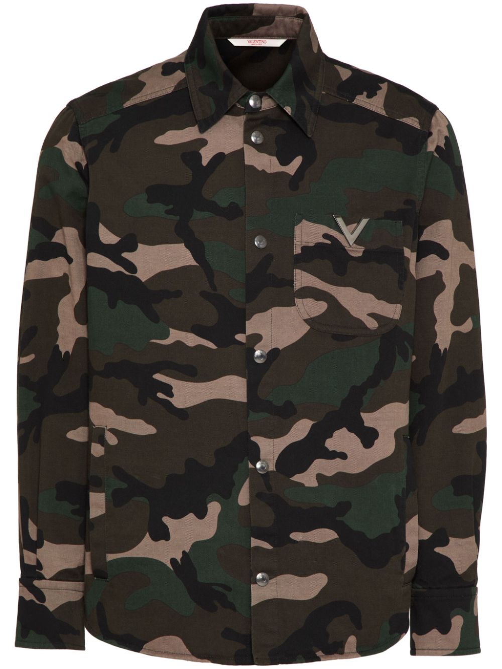 Camouflage-pattern cotton jacket - Green