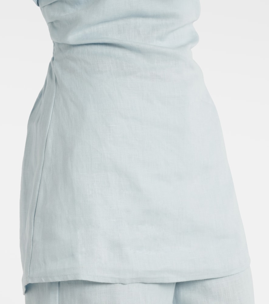 Boe Tunic strapless linen top