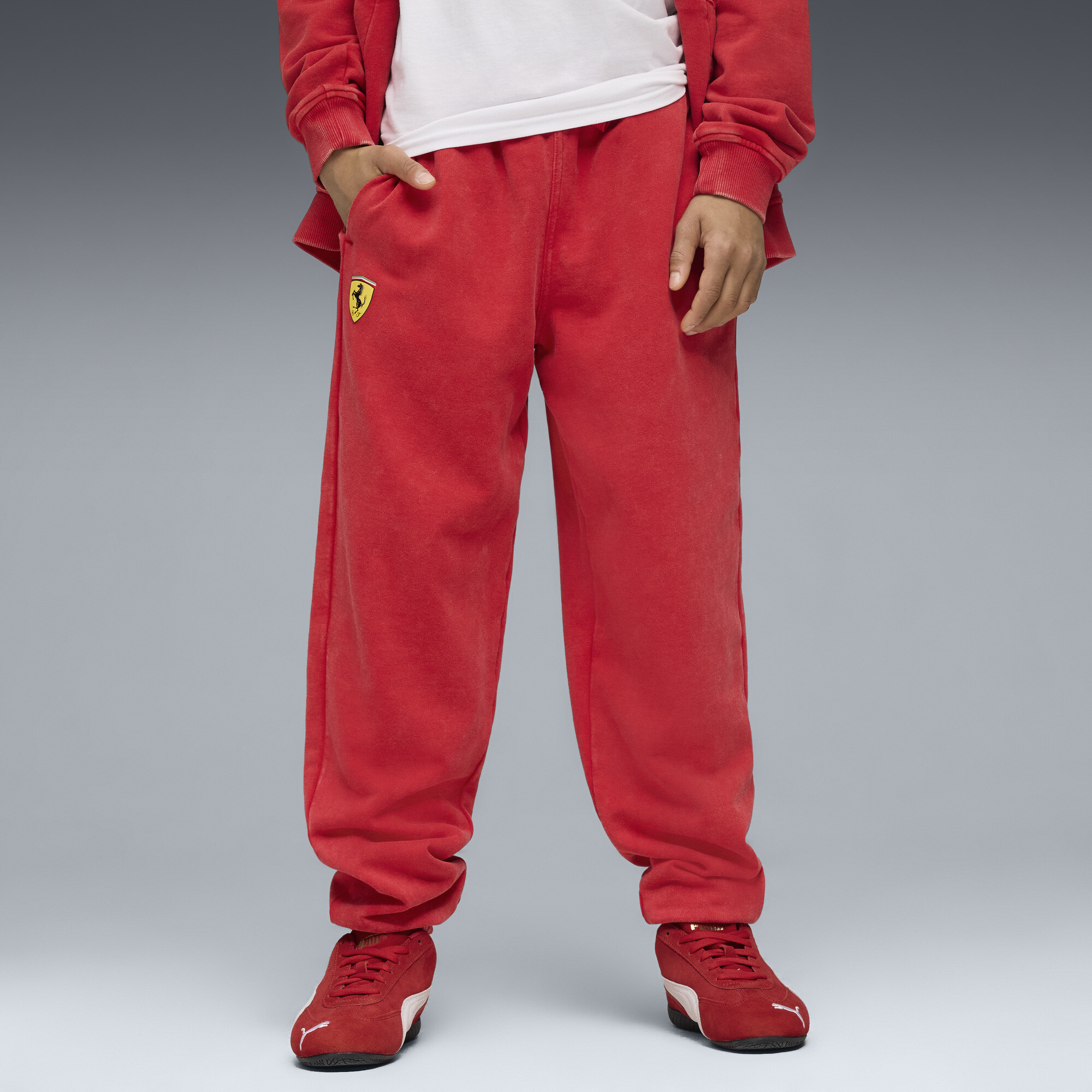 PUMA Scuderia Ferrari Big Kids' Pants in Red