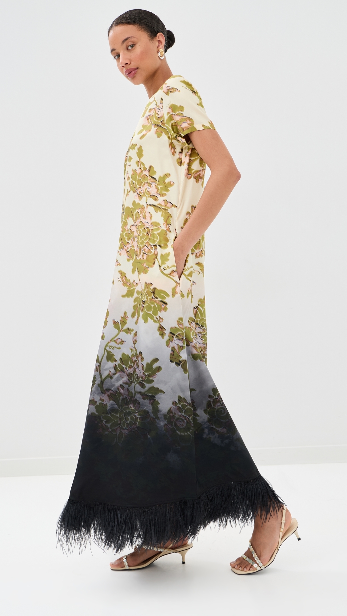 Swing Dress Oasis Ombre Placee Black
