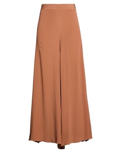 Woman Pants Brown Size 12 Acetate, Silk