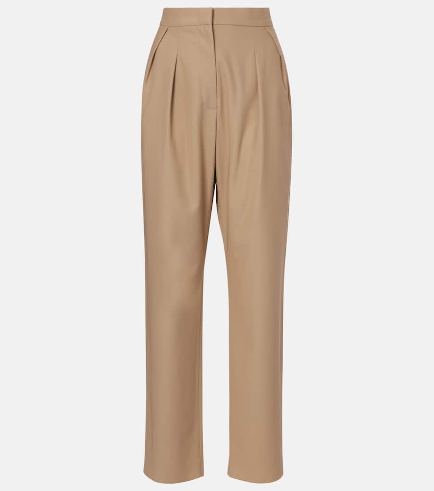Dede pleated cotton slim pants