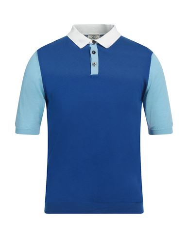 Man Sweater Bright blue Size 38 Cotton