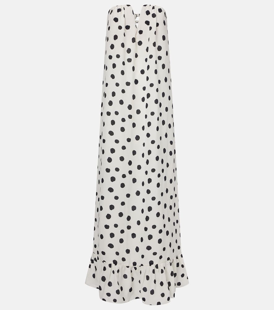 Polka-dot bustier dress