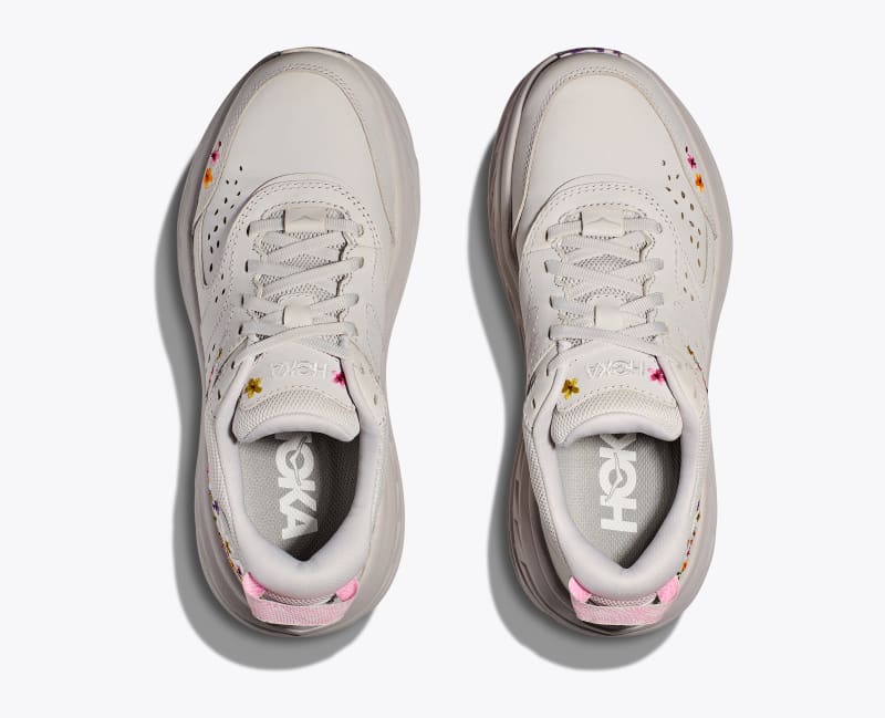 HOKA Vibrant Bloom Bondi L Shoes in Nimbus Cloud/Nimbus Cloud