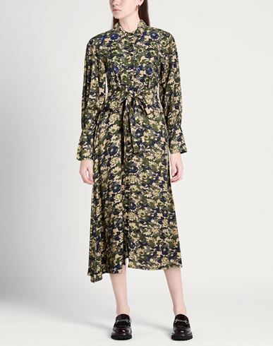 Woman Maxi dress Military green Size M Viscose