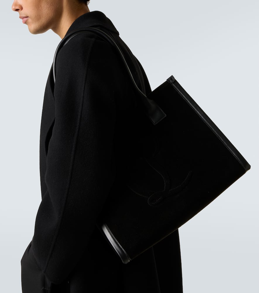 By My Side suede tote bag