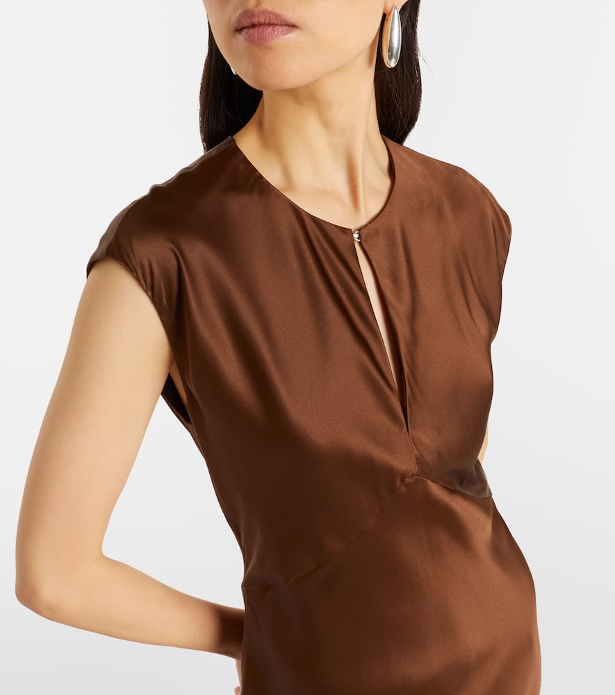 Nelzy silk-blend satin maxi dress