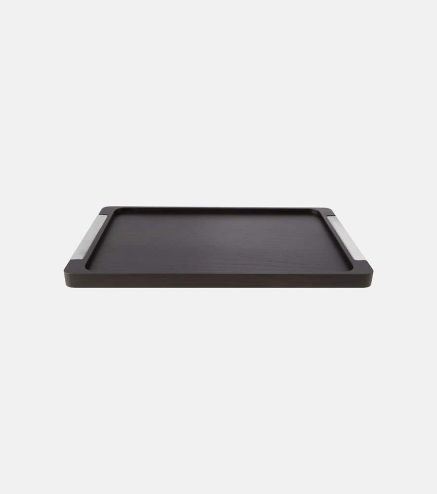 Bernadotte wooden and stainless steel tray by Sigvard Bernadotte