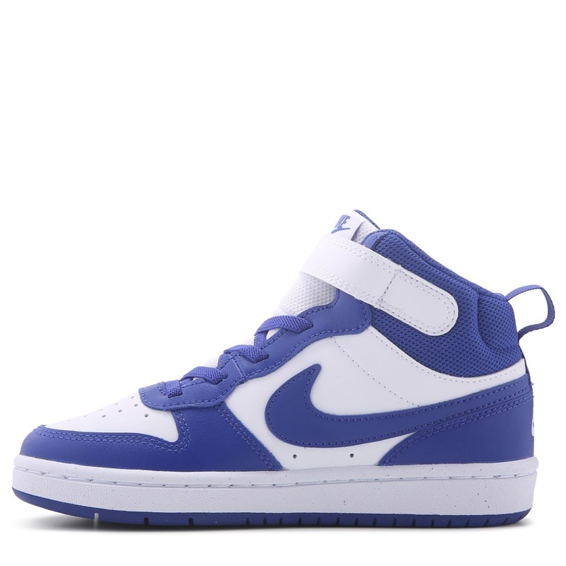 Kids' Court Borough Mid 2 High Top Sneaker Little Kid Shoes (Blue/White)