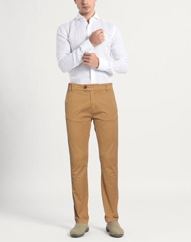 Man Pants Camel Size 28 Cotton, Elastane