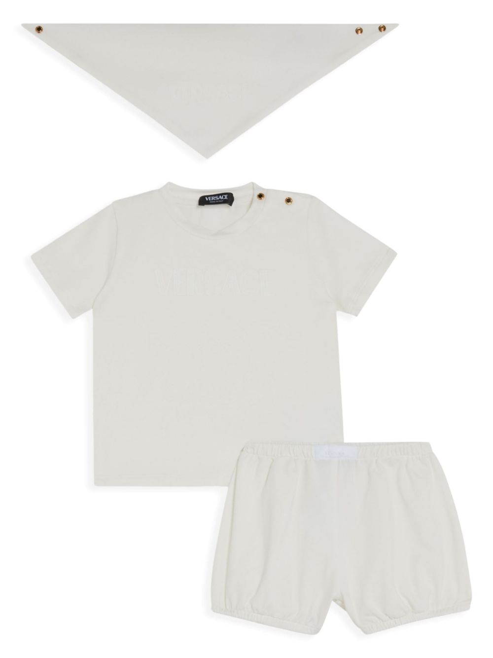 Cotton short set - White